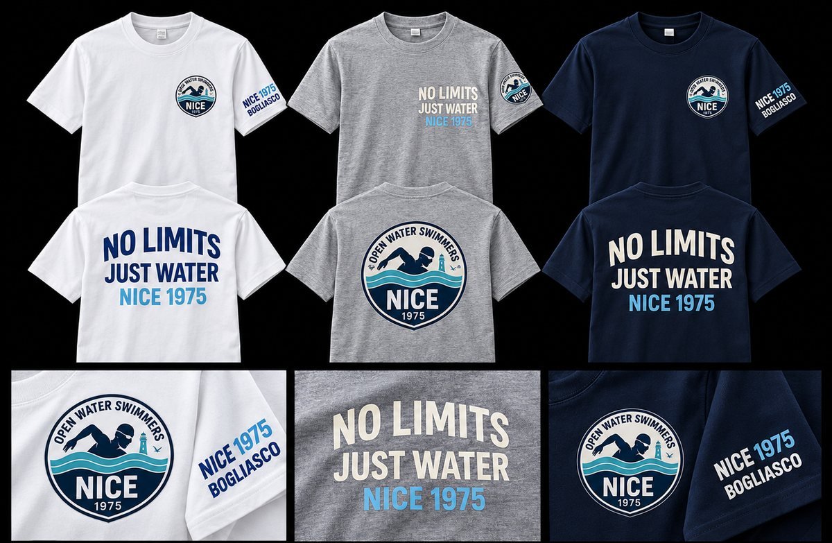 T-shirt Open Water Swimmers Nice 1975